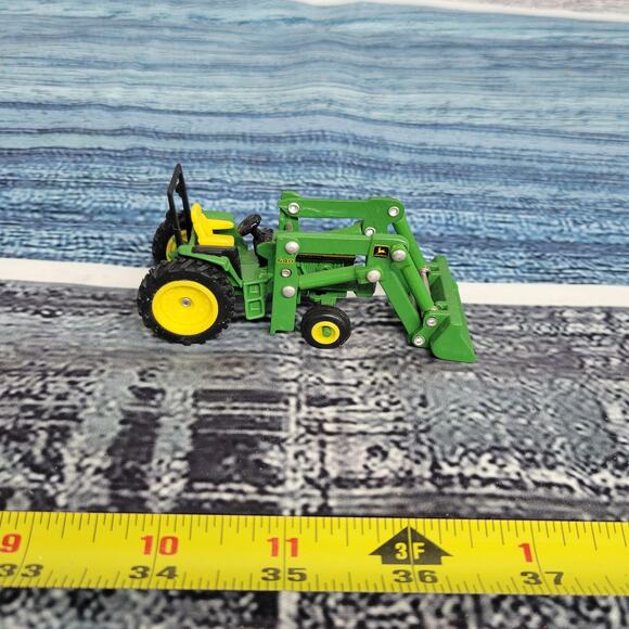 Ertl 1/64 scale John Deere 6410 tractor w/ 640 loader diecast tractor green /yel - Picture 1 of 10